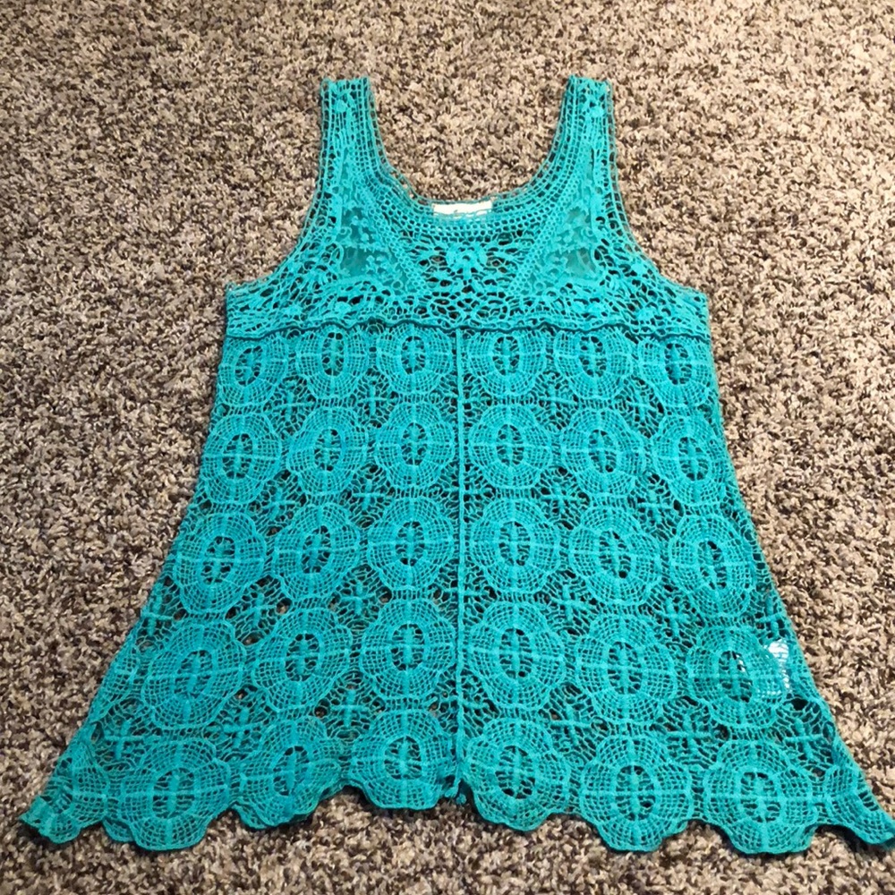 Crochet tank top from Urban Outfitters.